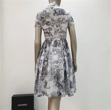 christian dior toile de jouy dress